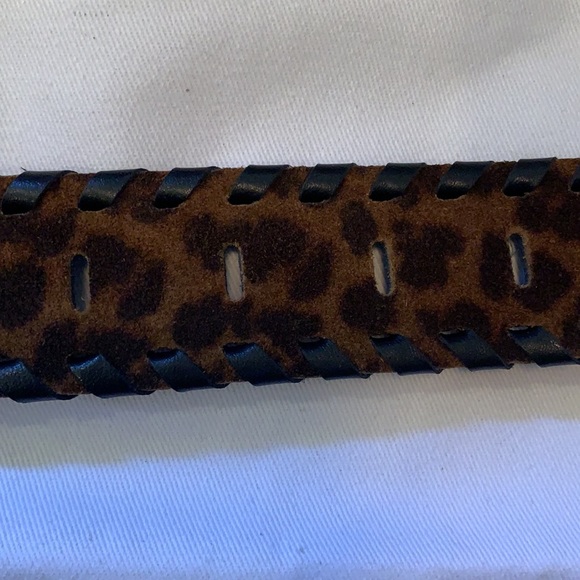 Veronica Beard Leather Leopard Belt with woven braid (small)Never worn. - Picture 4 of 6